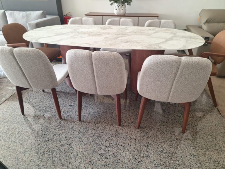 Qual o tamanho ideal de mesa para 6 cadeiras?